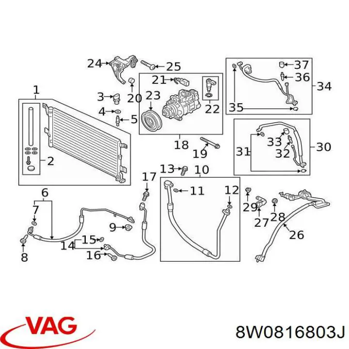 8W0816803J VAG компрессор кондиционера