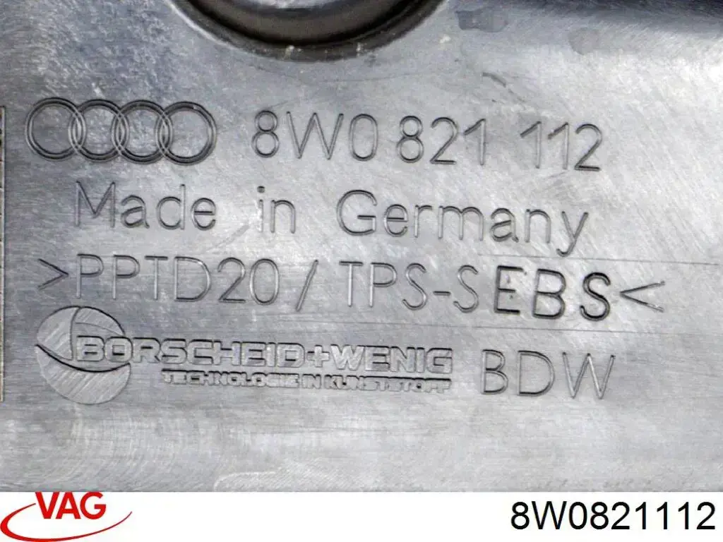 8W0821112 VAG Уплотнитель крыла