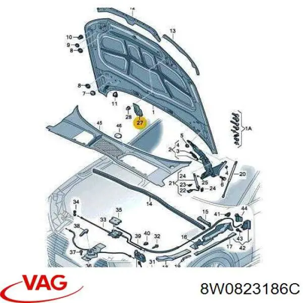  VAG 8W0823186C цена, от 25.34 USD