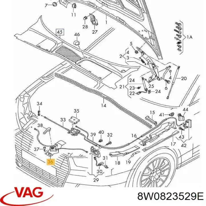 Трос открывания капота Signeda PAD75004O цена, от 23.89 USD