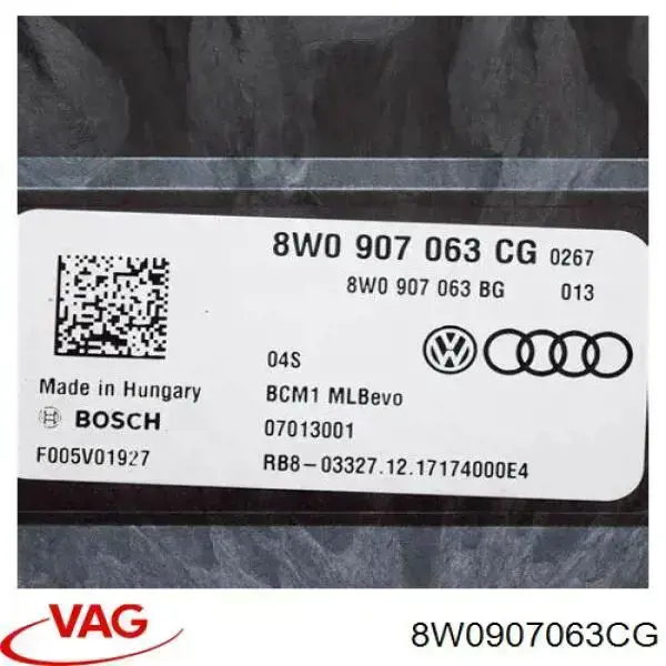 Компьютер бортовой VAG 8W0907063CG цена, от 63.35 USD