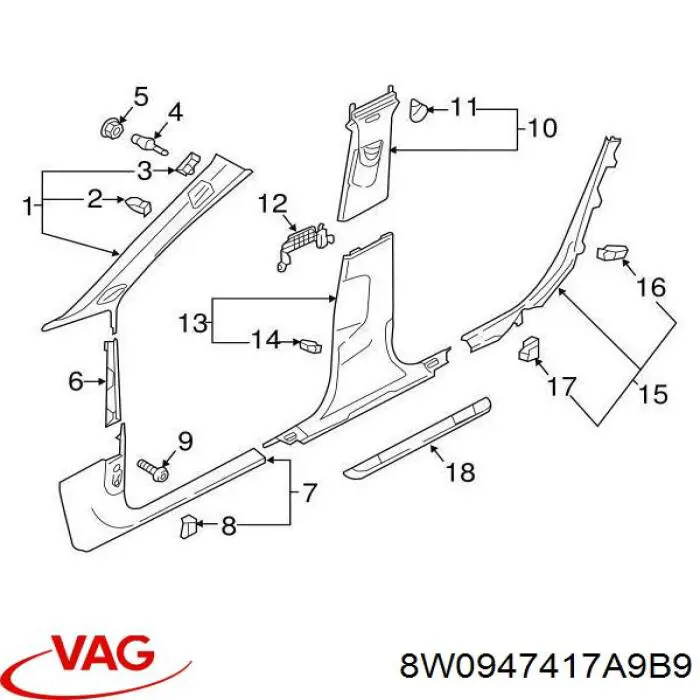  8W0947417A9B9 VAG