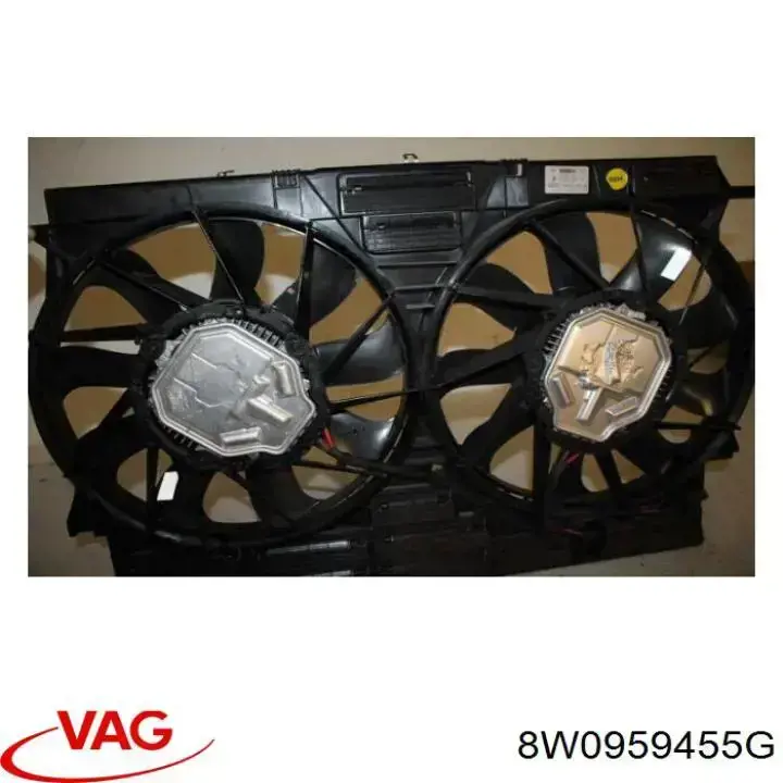 8W0959455G VAG ventilador elétrico de esfriamento montado (motor + roda de aletas direito)