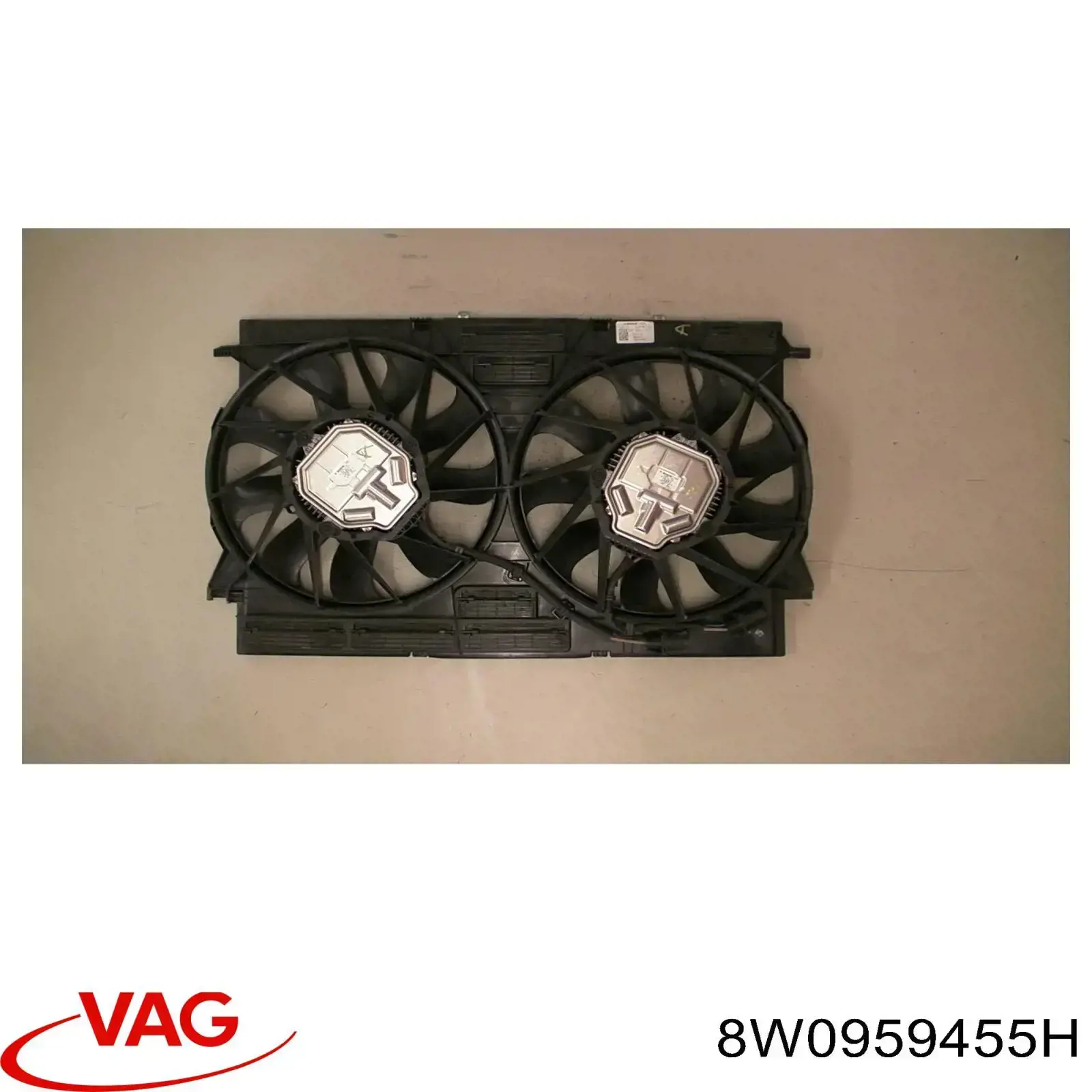 Купить 8W0959455H VAG Электровентилятор охлаждения в сборе (мотор+крыльчатка) левый