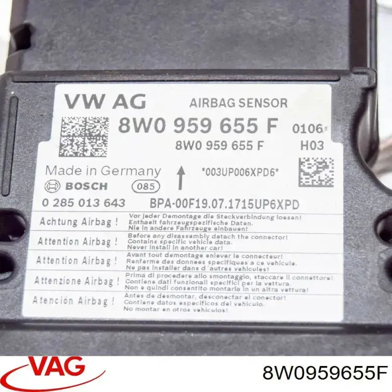 Блок управления airbag VAG 8W0959655F цена, от 216.88 USD