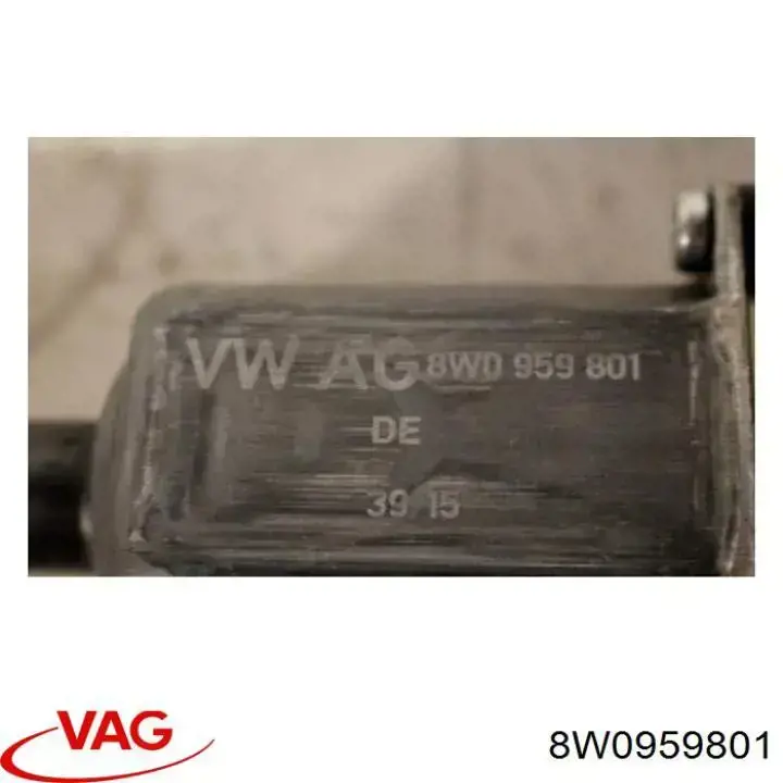 8W0959801 VAG Мотор стеклоподъемника двери передней, левой