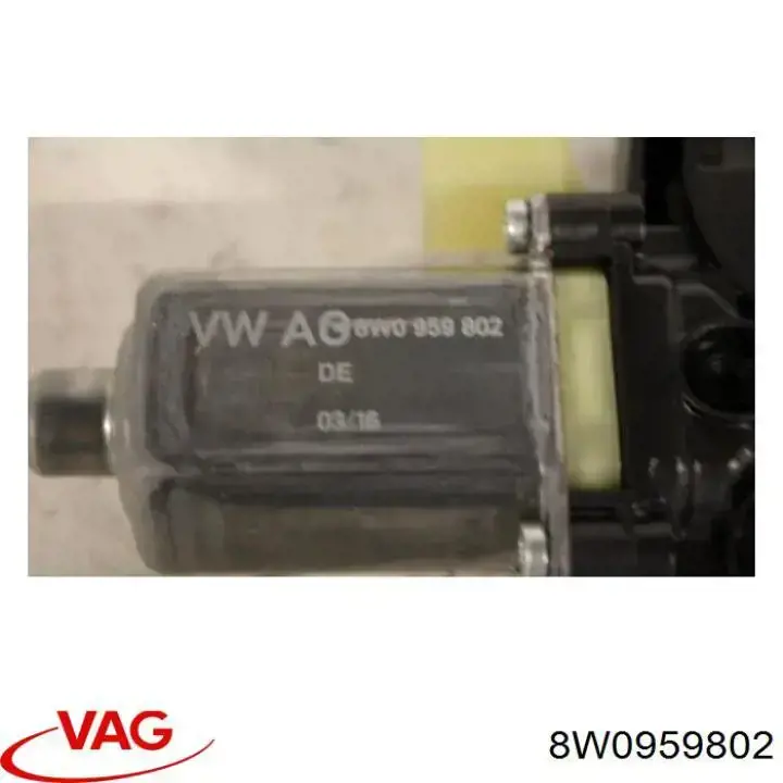 Мотор стеклоподъемника двери передней, правой VAG 8W0959802
