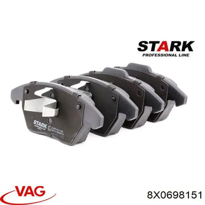 Купить 8X0698151 VAG Колодки тормозные