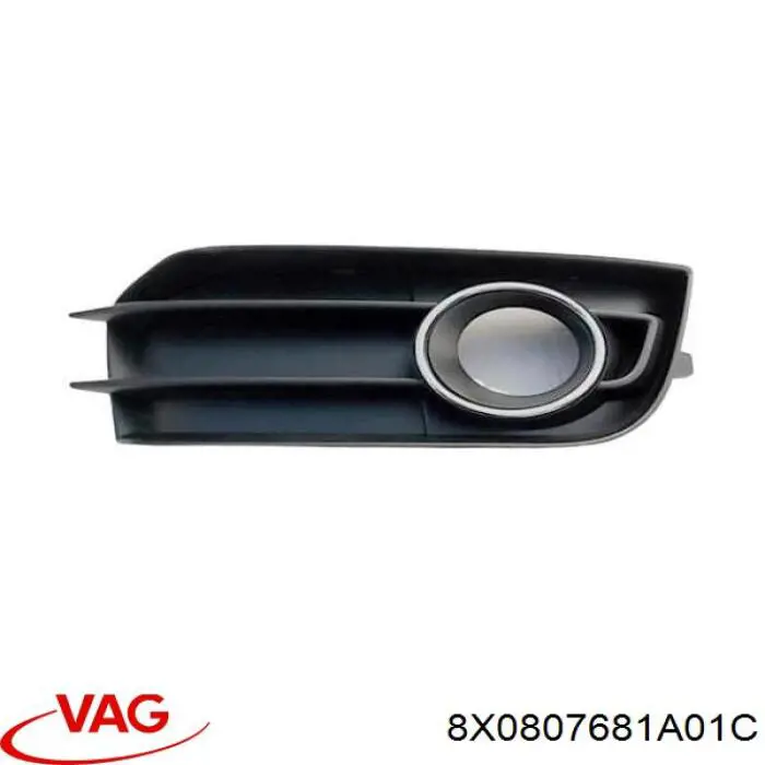 8X0807681A01C VAG Заглушка противотуманок, левая