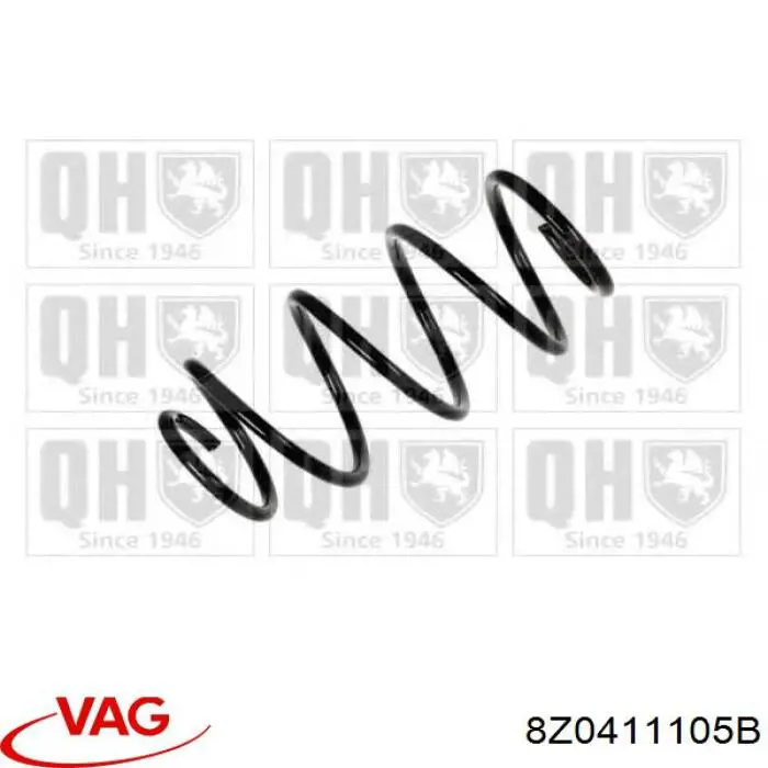 Пружина амортизатора передняя VAG 8Z0411105B цена, от 32.54 USD