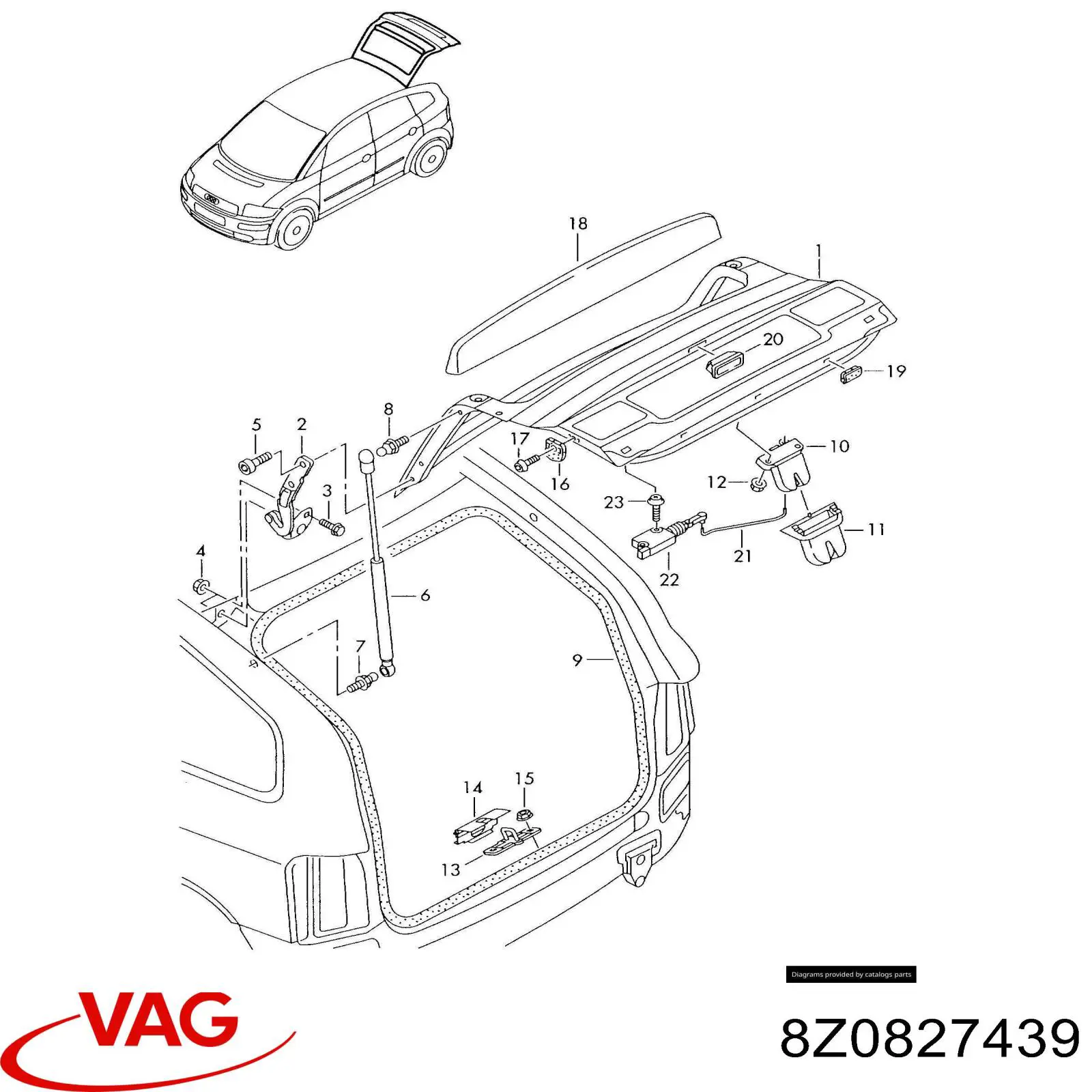  VAG 8Z0827439 цена, от 4.30 USD