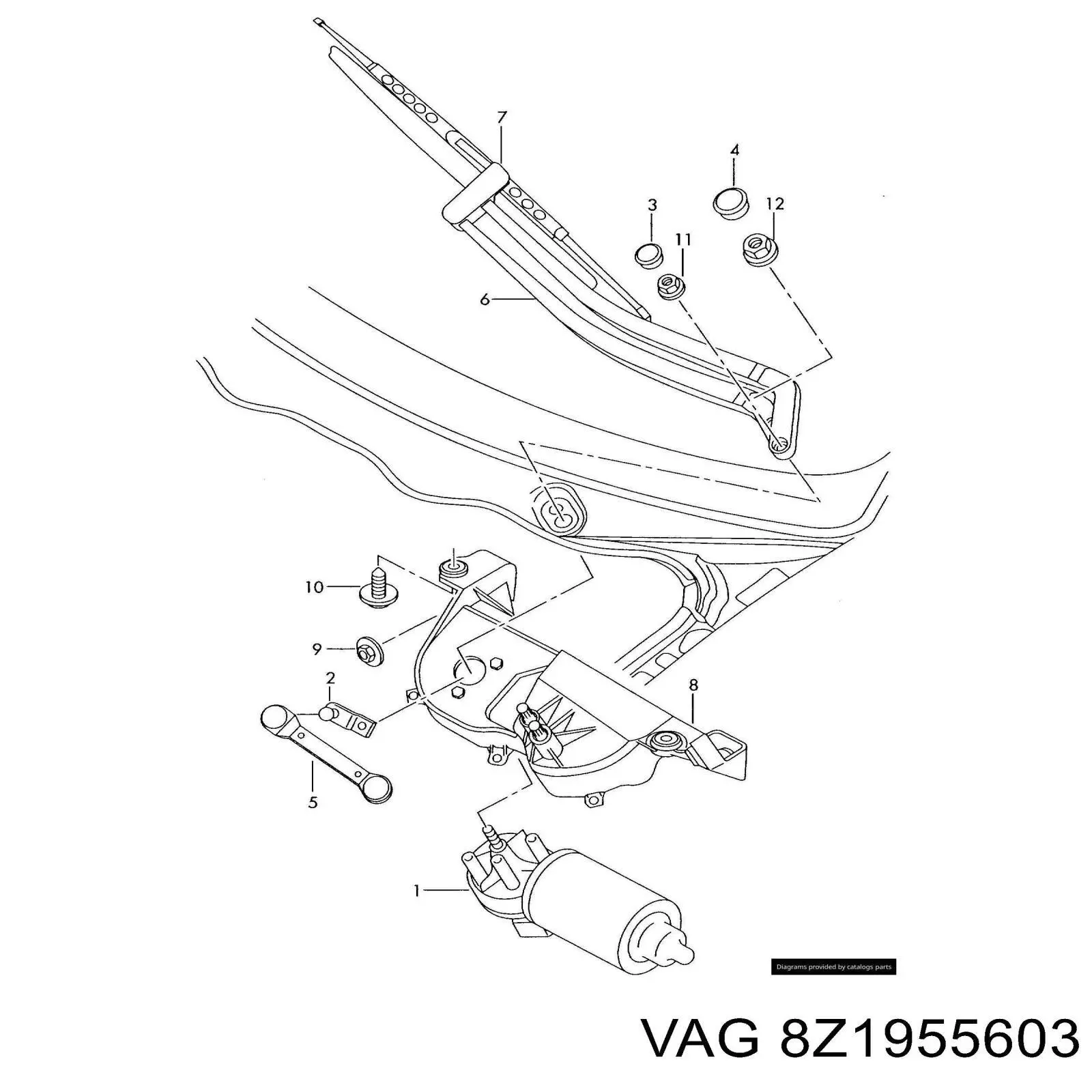 8Z1955603 VAG Трапеция стеклоочистителя