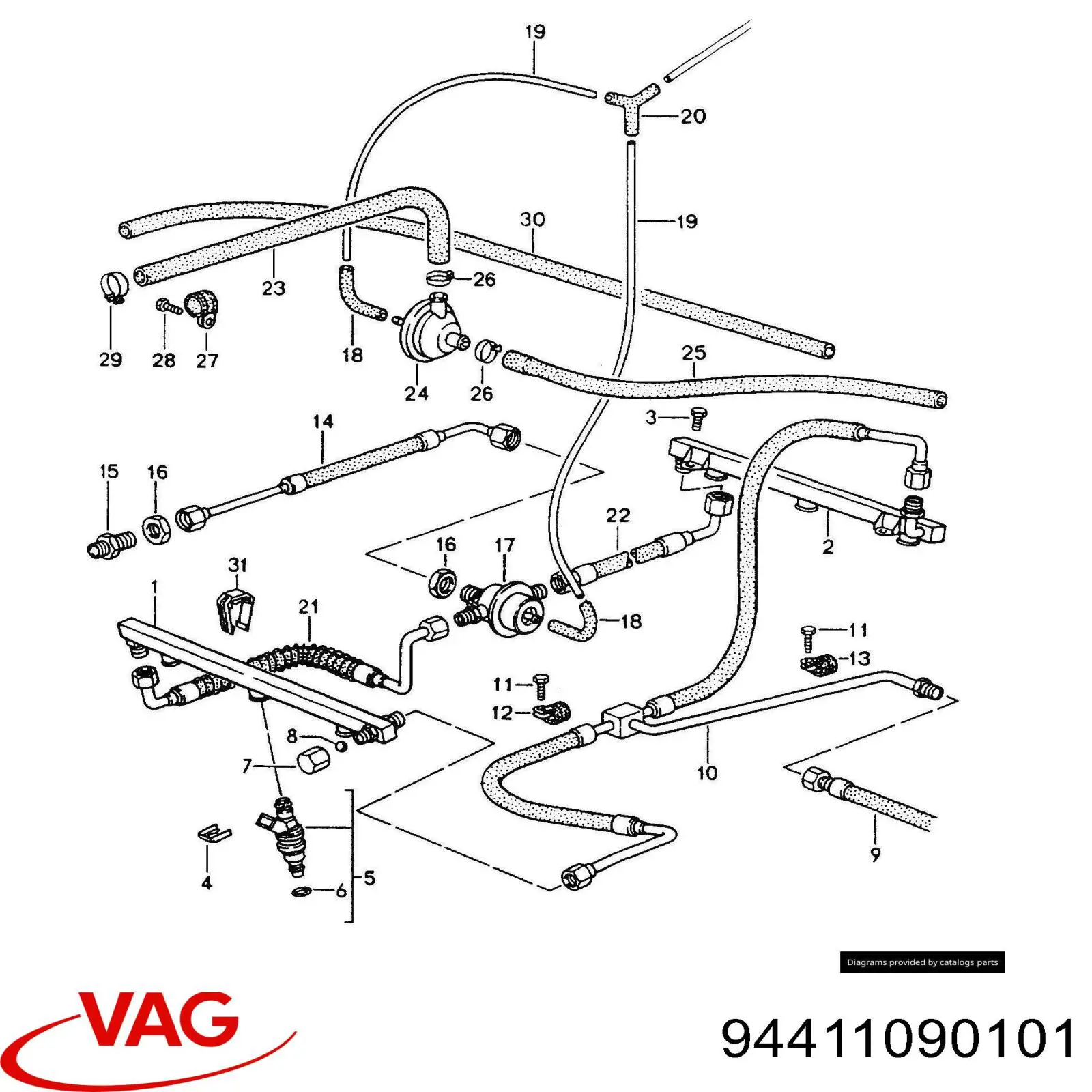 Уплотнитель форсунок VAG 94411090101 цена, от 1.90 USD