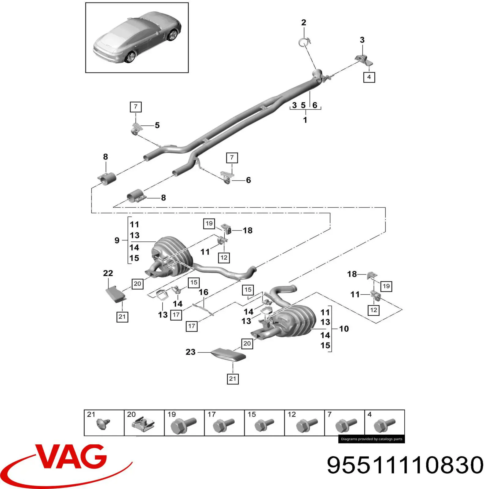 Купить 95511110830 Porsche 