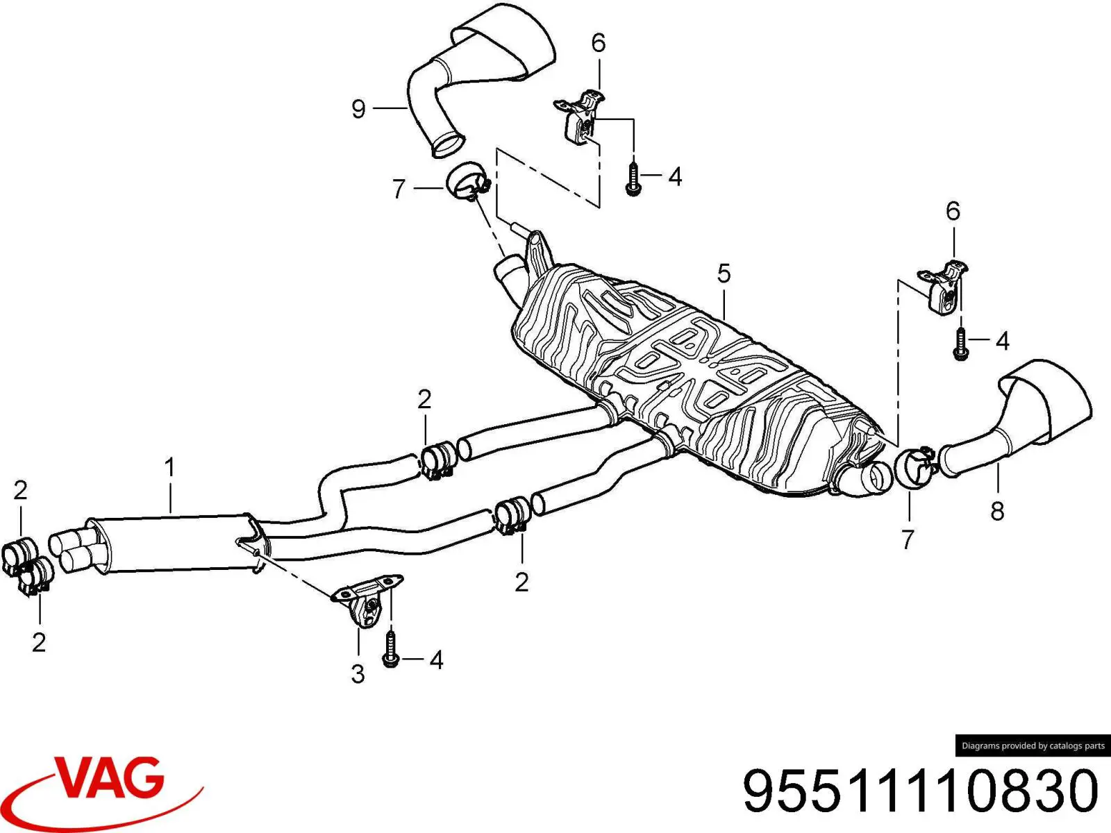  Porsche 95511110830 цена, от 44.37 USD