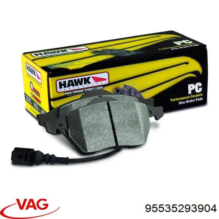 Задние тормозные колодки 95535293904 VAG
