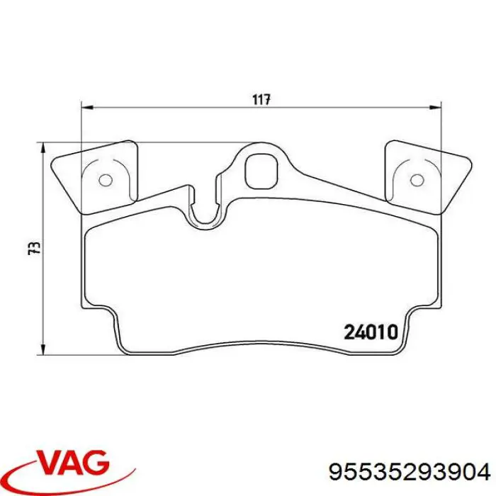95535293904 VAG Колодки тормозные дисковые комплект