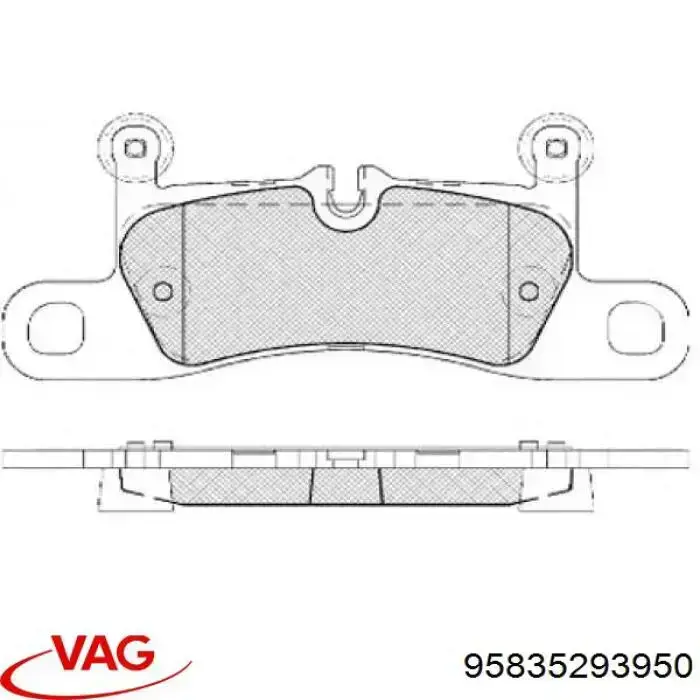 Задние тормозные колодки 95835293950 VAG