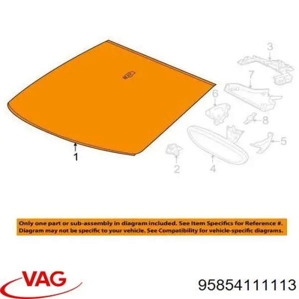 Купить 95854111113 VAG Ветровое стекло