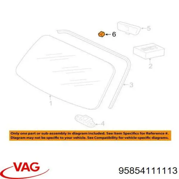 Лобовое стекло 95854111113 VAG