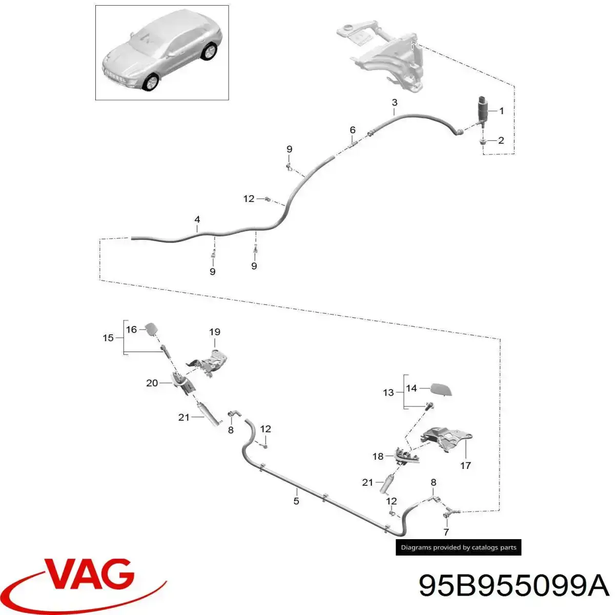Купить TQ25403 Tqparts Накладка форсунки омывателя фары передней