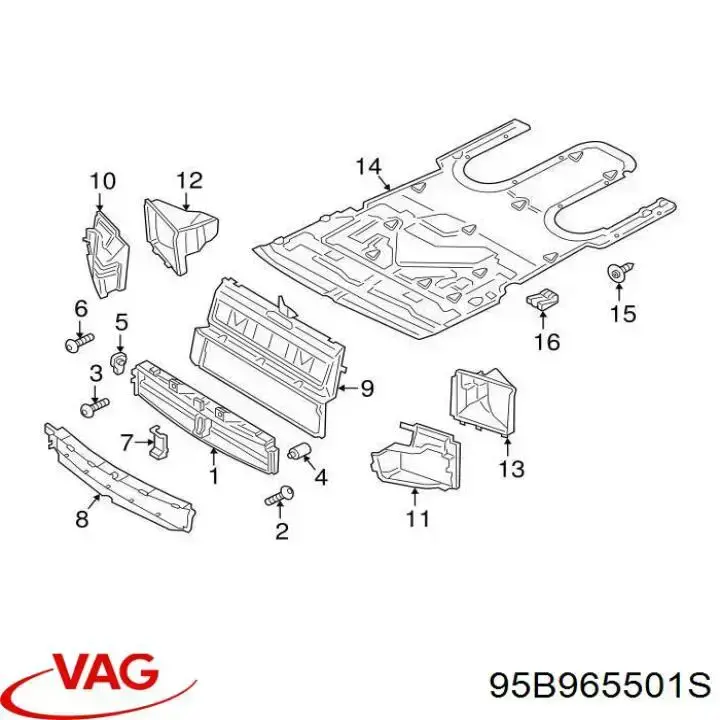 95B965501L VAG Привод (моторчик) жалюзи радиатора