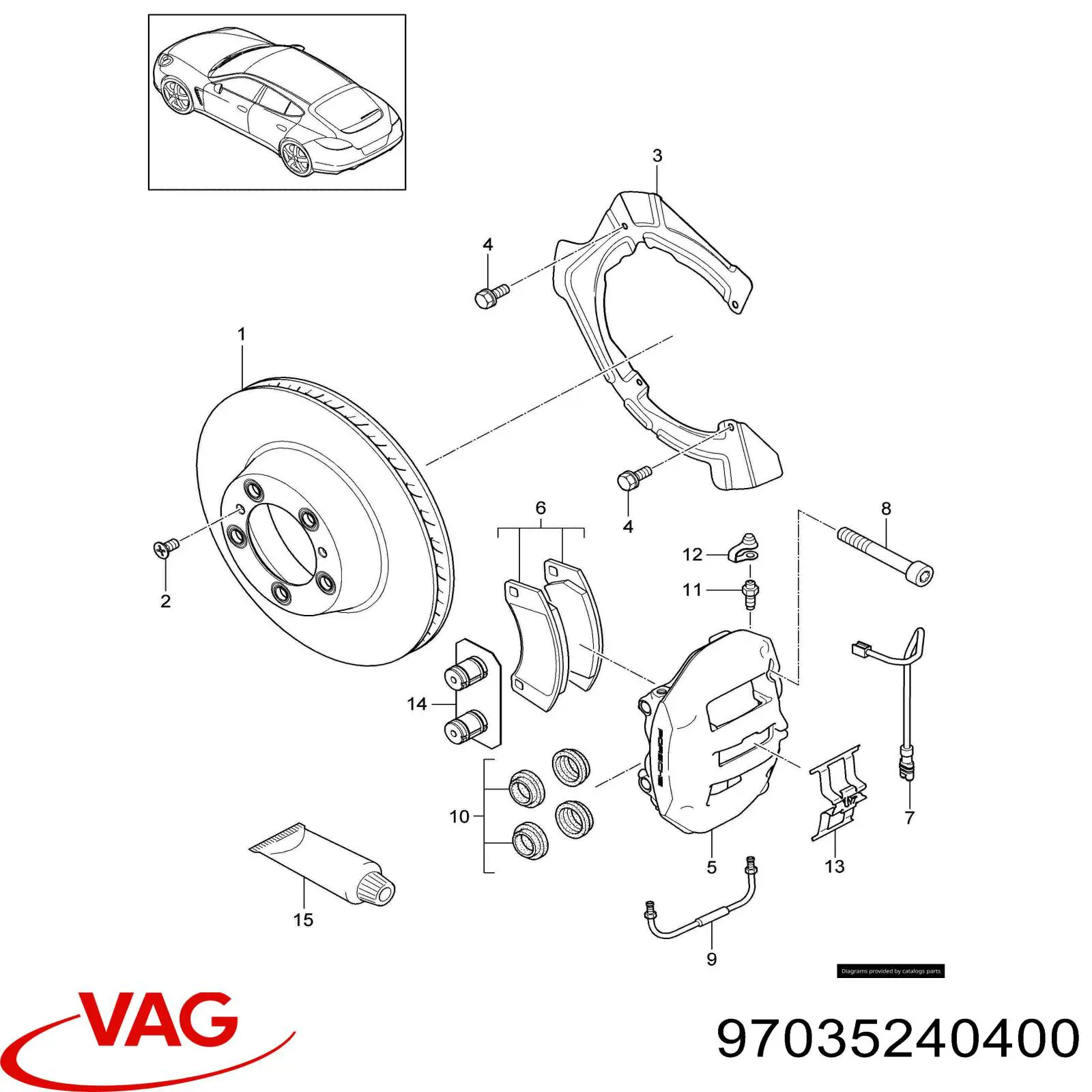 Тормозные диски 97035240400 VAG