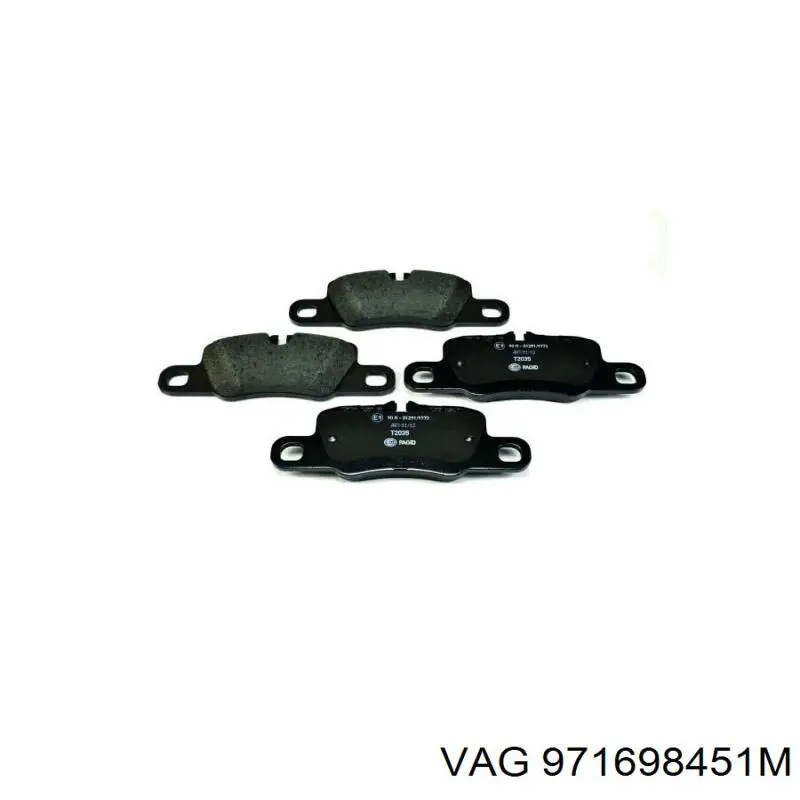 Задние тормозные колодки 971698451M VAG