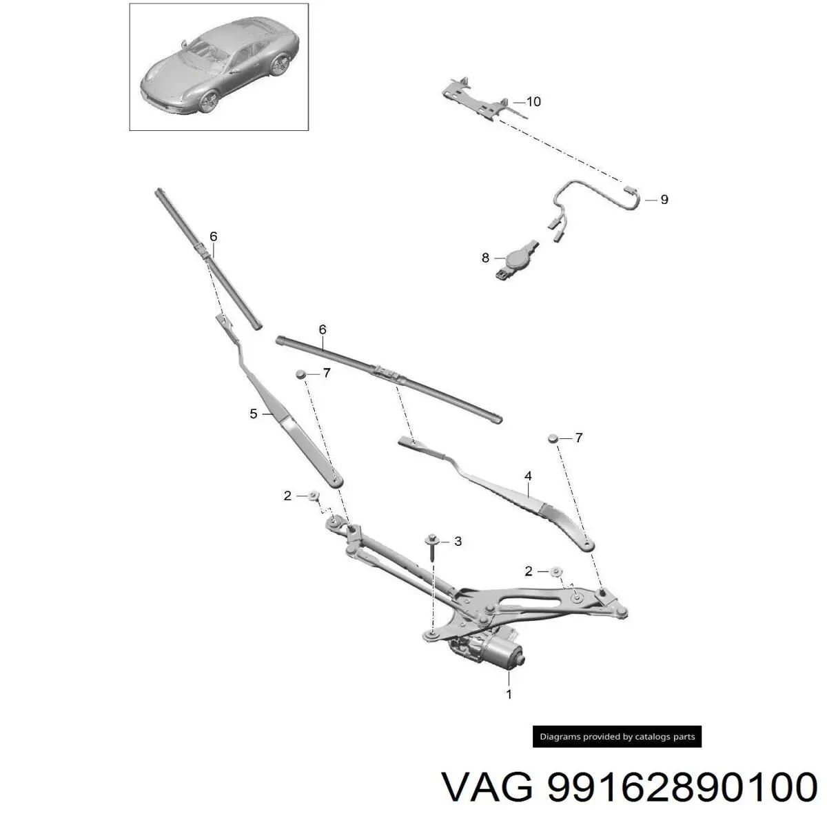 Щетки стеклоочистителя 99162890100 VAG