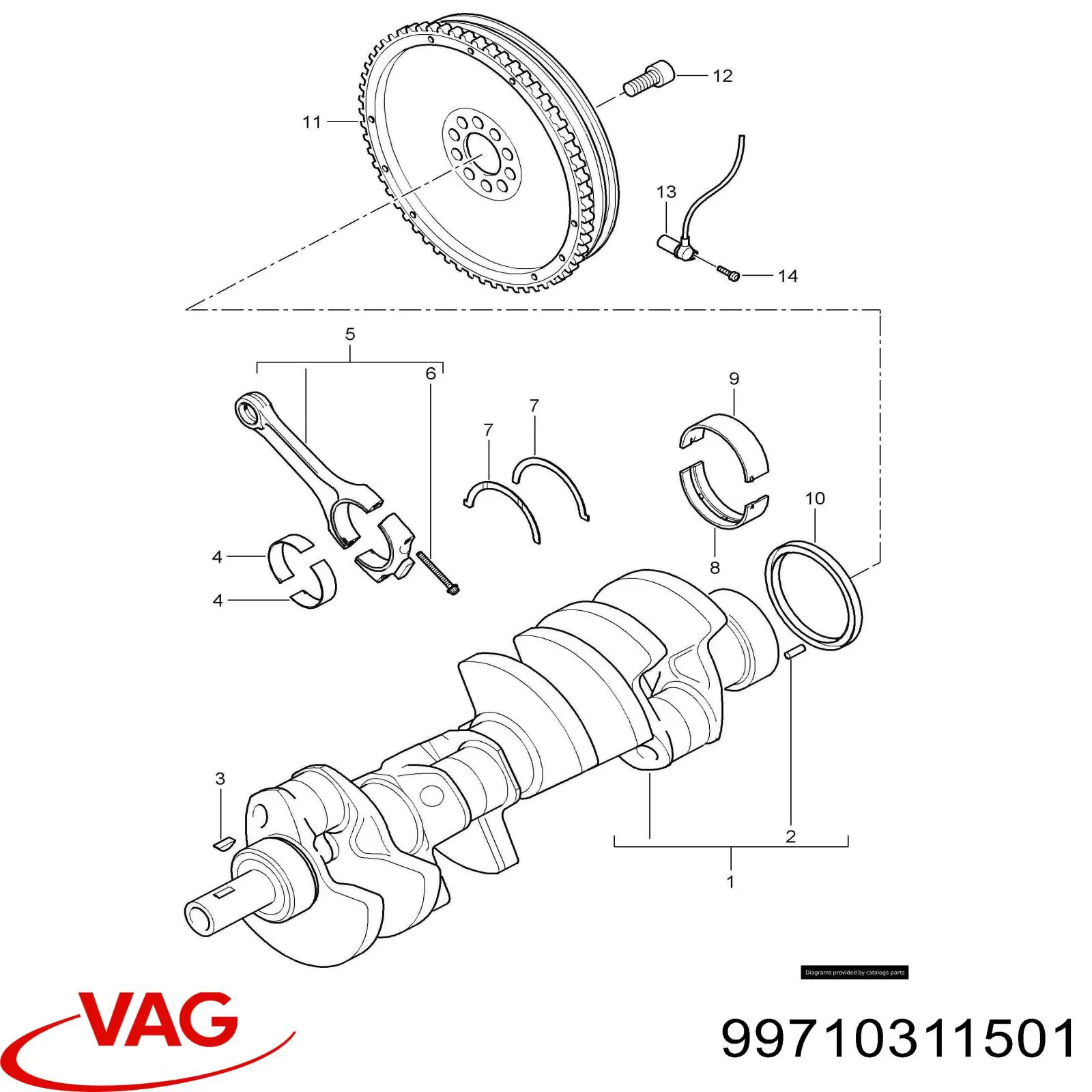 99710311501 VAG Болты для крепления шатунов
