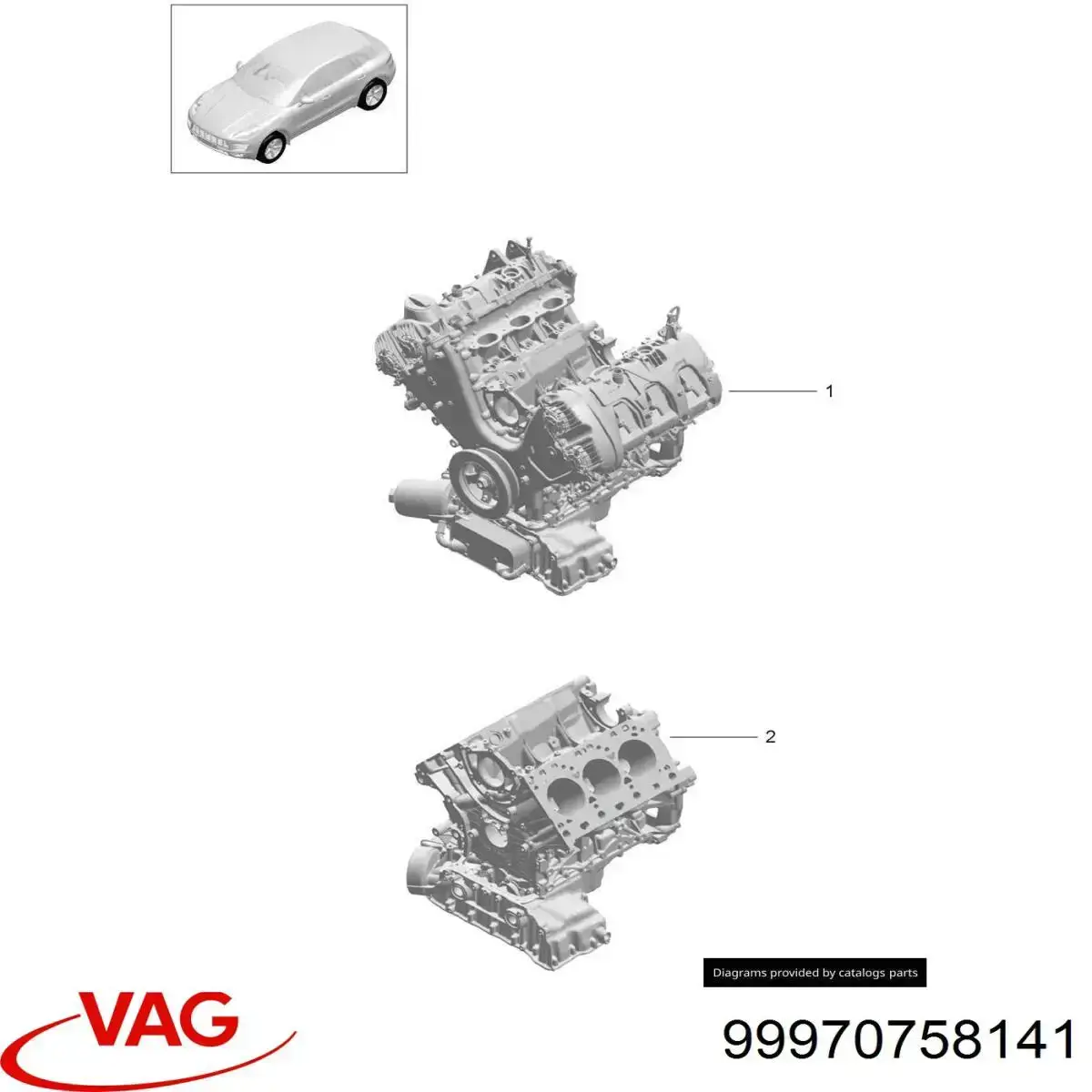 99970758141 VAG Прокладка вакуумного насоса