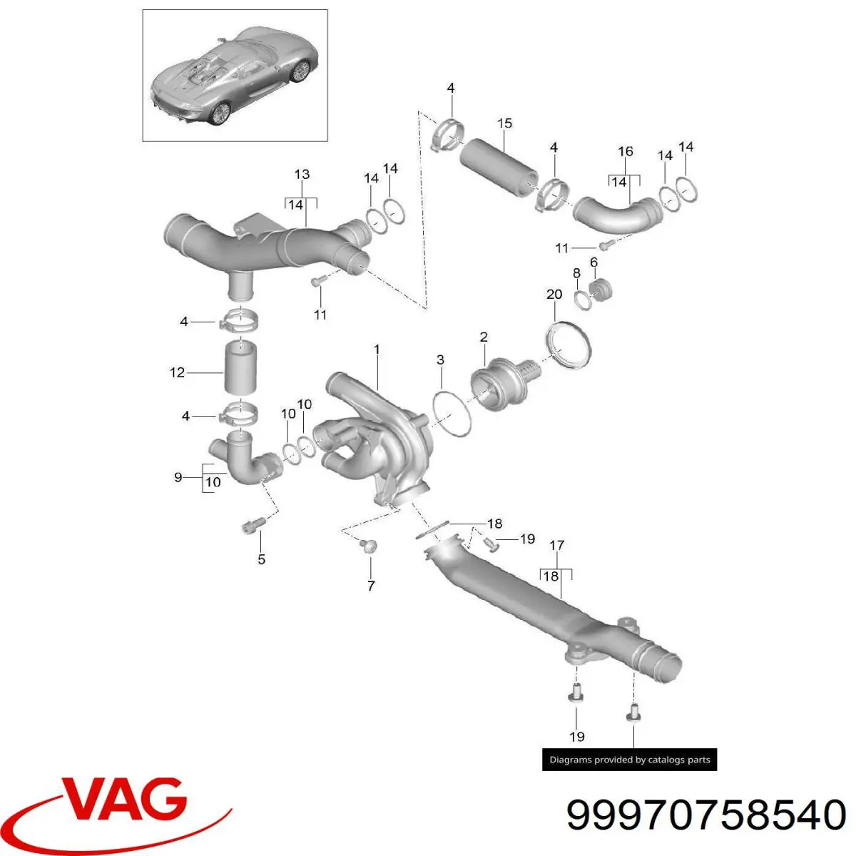 Купить 99970758540 Porsche 