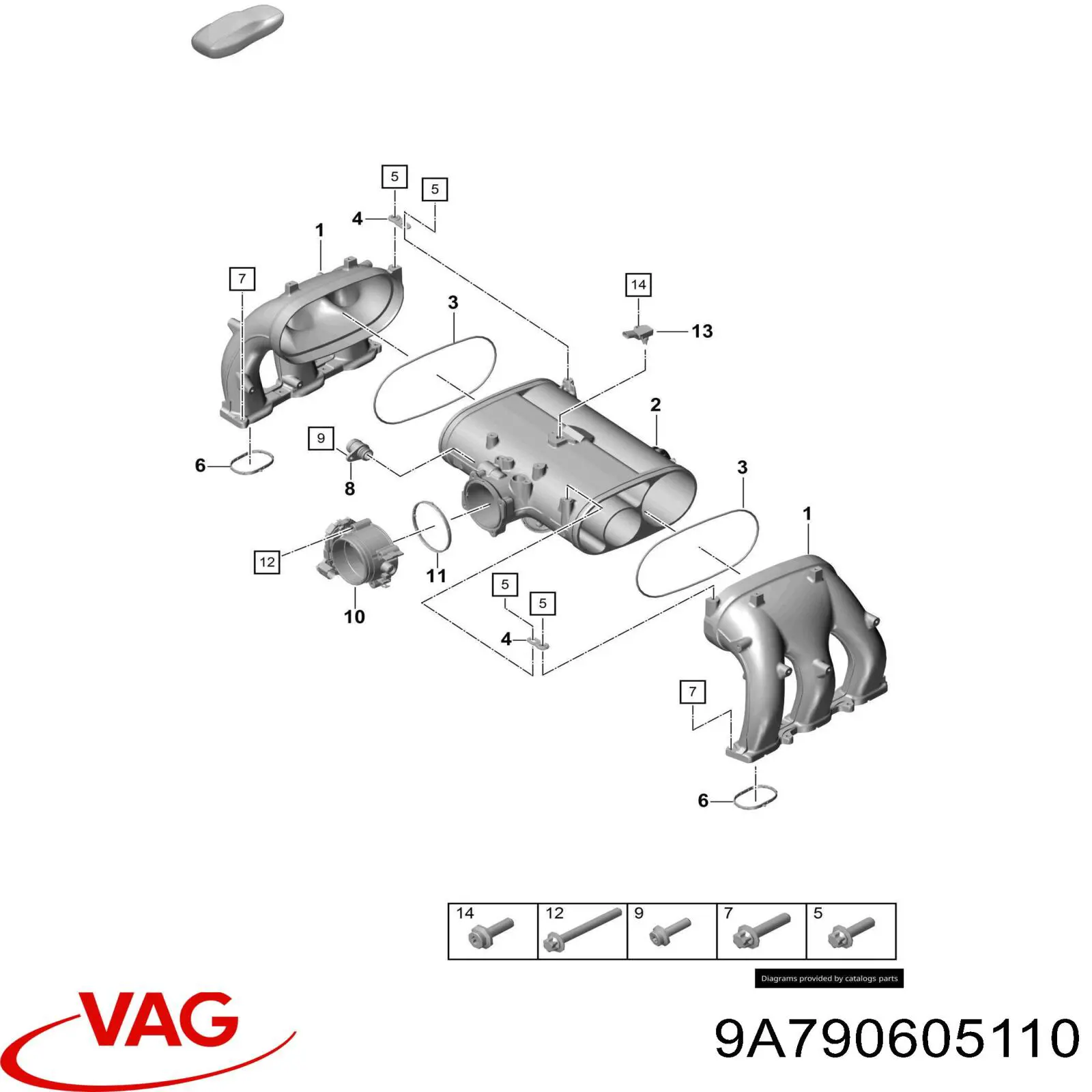 Датчик давления нагнетания воздуха VAG 9A790605110 цена, от 12.70 USD