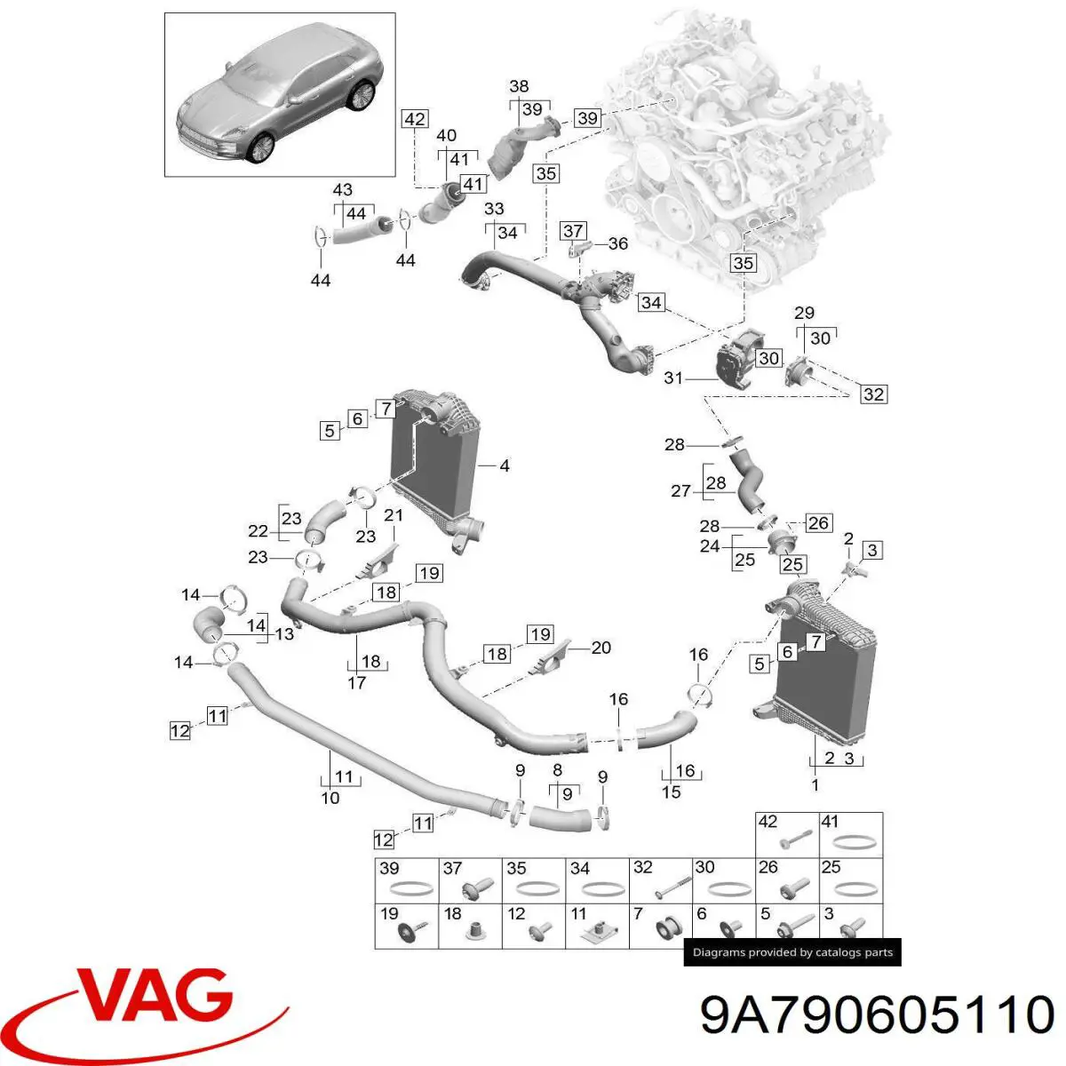 Купить 9A790605110 VAG Датчик нагнетания воздуха в турбину