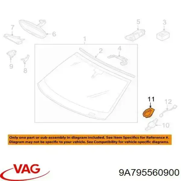 Купить 95599728 Opel Пластина датчика дождя