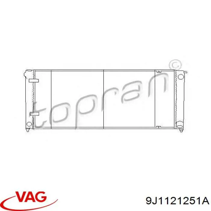 Радиатор охлаждения двигателя левый 9J1121251A VAG