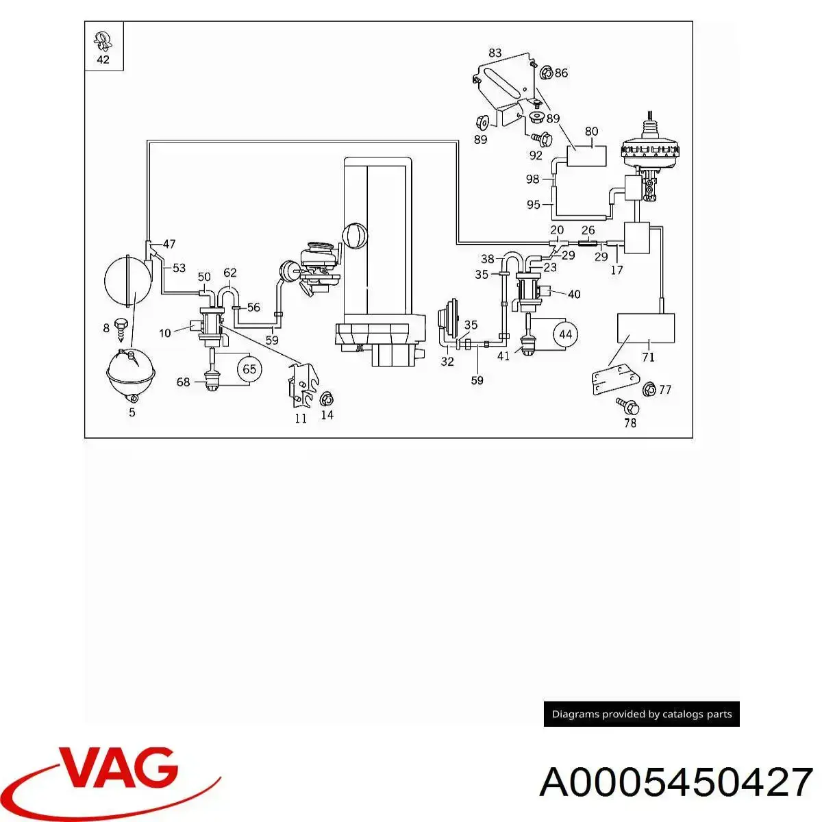 Клапан преобразователь давления наддува (соленоид) A0005450427 VAG