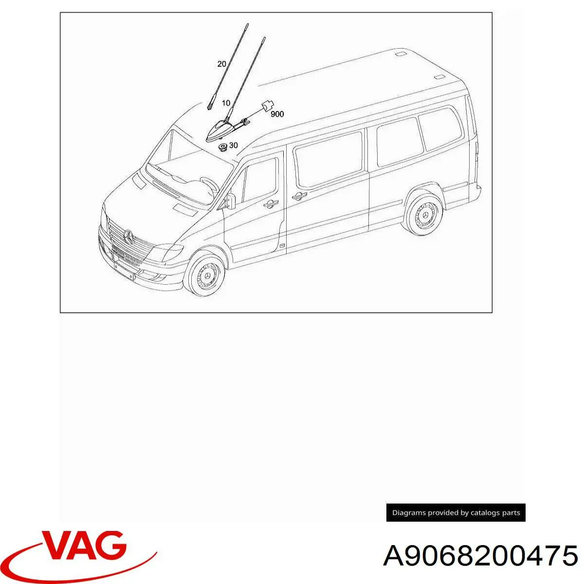 Антенна Mercedes 9068200475 цена, от 37.52 USD