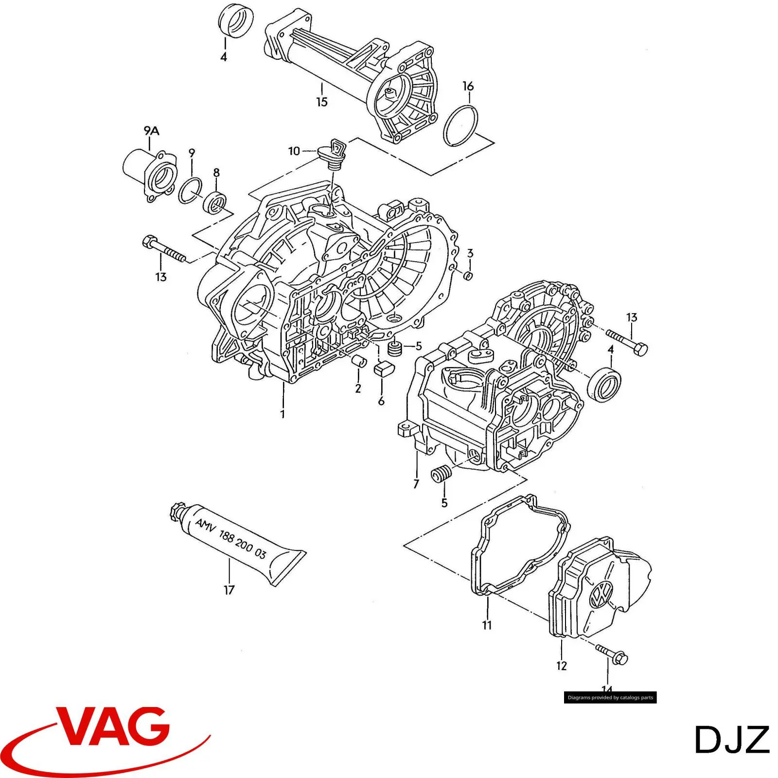 DJZ VAG КПП в сборе