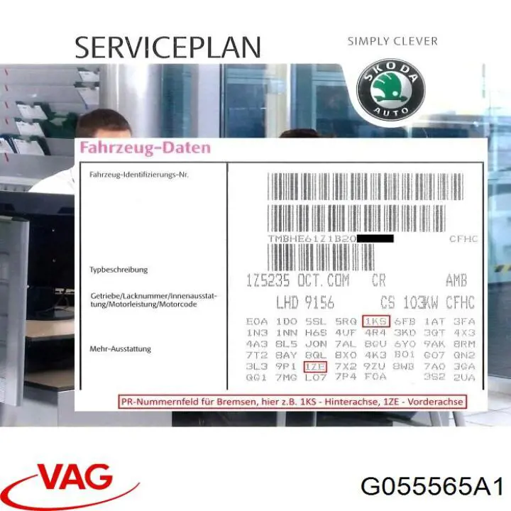  VAG G055565A1 цена, от 20.97 USD