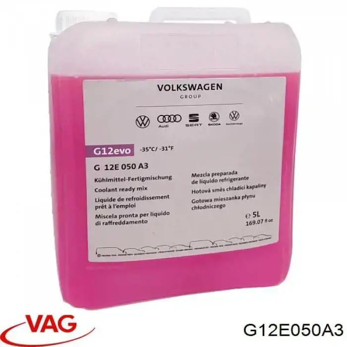 G12E050A3 VAG fluido de esfriamento