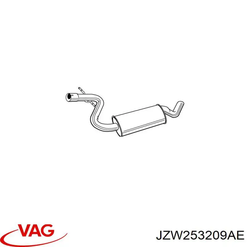 JZW253209AE VAG Глушитель центральный
