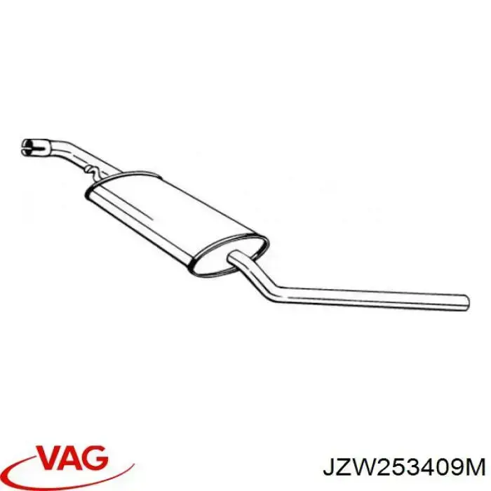 Купить JZW253409M VAG Выхлоп центральный