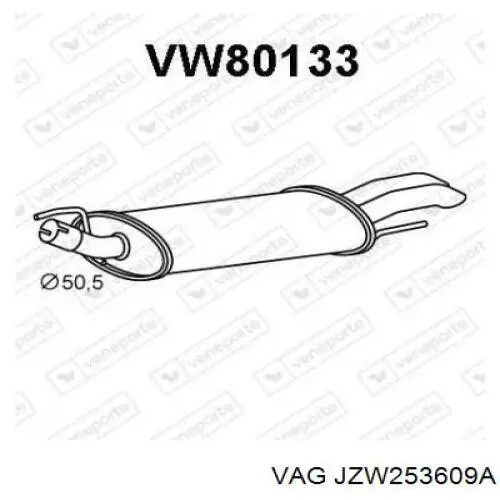 Глушитель задний JZW253609A VAG