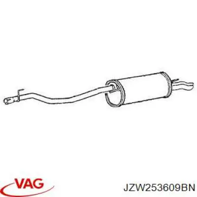 Выхлоп задний VAG JZW253609BN цена, от 102.71 USD