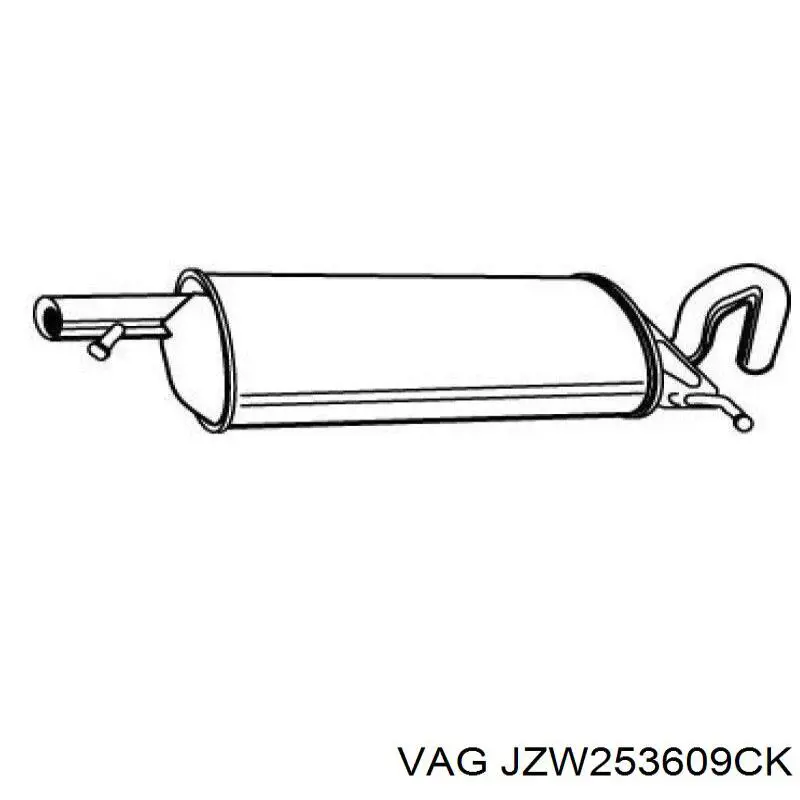 Глушитель задний 3B0253609BA VAG