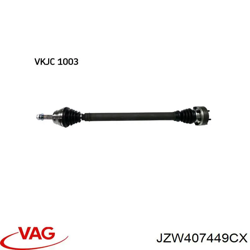 Привод передний левый VAG JZW407449CX цена, от 72.14 USD