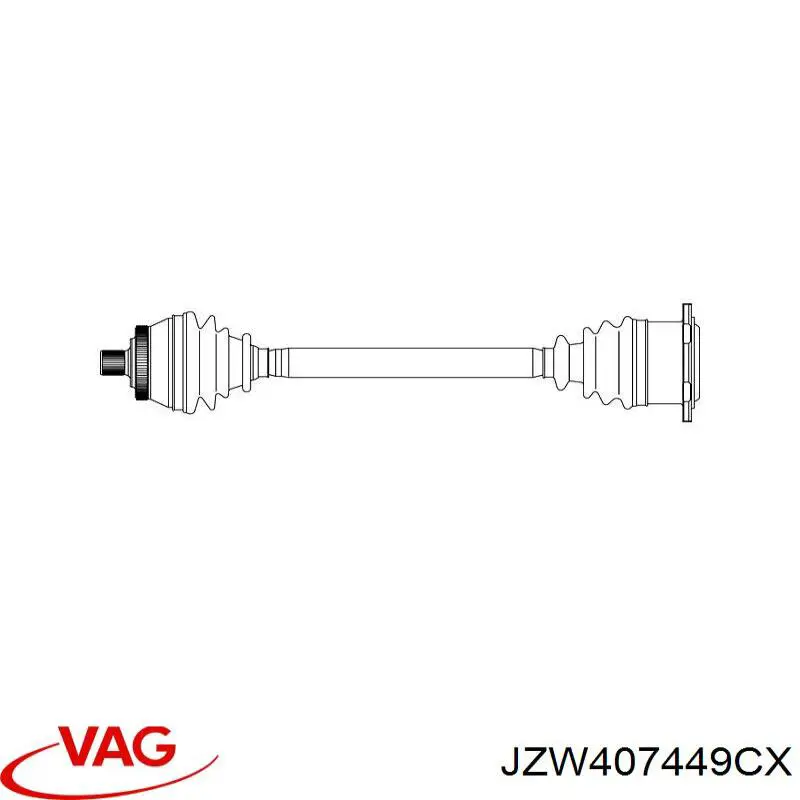 Купить JZW407449CX VAG Привод в сборе левый