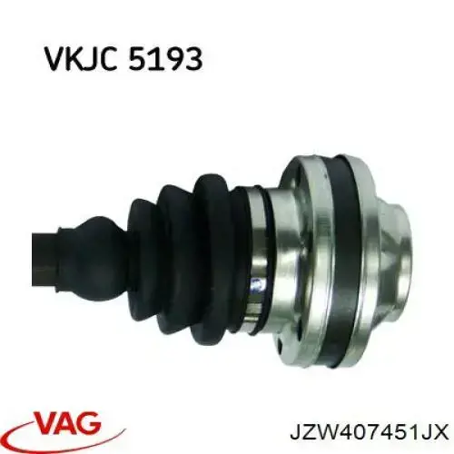 Шарнир угловых скоростей внутренний передний VAG JZW407451JX цена, от 43.60 USD