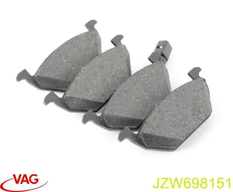 JZW698151 VAG колодки тормозные передние дисковые